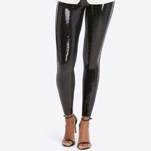 Black sequin leggings